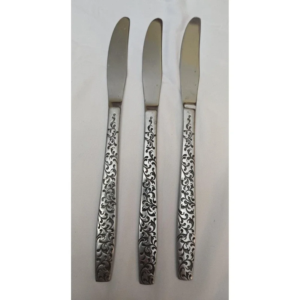 Lot Of 3 Pieces Of Corsican Stainless Steel Flatware Butter Knives - Normal Wear